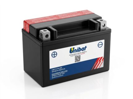 UNIBAT CBTX7A-BS 12V 6Ah AGM moto akumulator