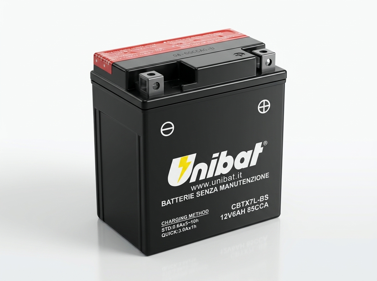 UNIBAT CBTX7L-BS AGM UNIBAT CBTX7L-BS 12v 6Ah AGM moto akumulator