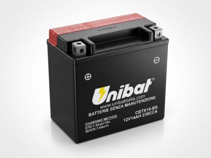 UNIBAT CBTX16-BS 12V 14Ah AGM moto akumulator