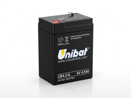 UNIBAT VRLA 6V 4.5Ah baterija – AGM SLA stacionarna baterija bez održavanja