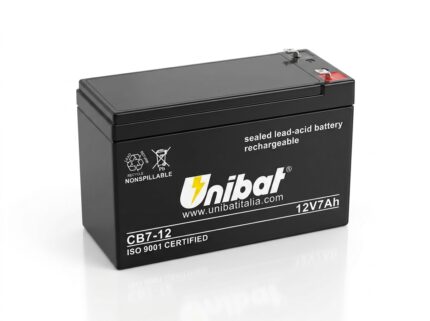 UNIBAT VRLA AGM 12V 7Ah stacionarna baterija