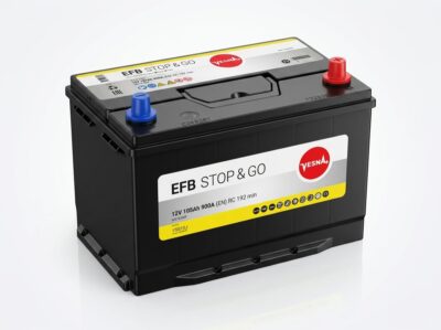 VESNA EFB VSG10J 12V 105Ah 900A D+ JIS akumulator za Start-Stop sistem. Veliko D31 kućište idealno za Toyota Land Cruiser, Nissan Patrol i Mitsubishi Pajero.