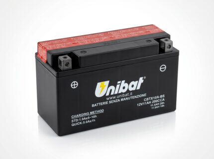UNIBAT CBTX10A-BS 12V 11Ah AGM moto akumulator za ZONTES