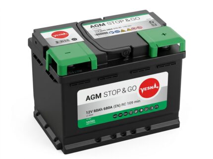 VESNA AGM VAG60 12V 60Ah 680A D+ akumulator. VRLA tehnologija za napredne Start-Stop sisteme i xEV električna vozila (L2 kućište).